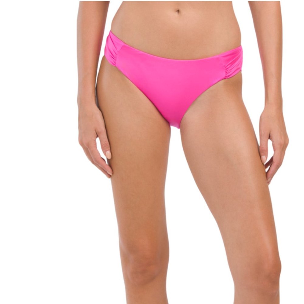 New TRINA TURK Monaco Tab Hipster Women's Swimsuit Bottom size 6 PINK
